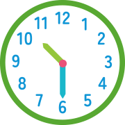 10:30の時計
